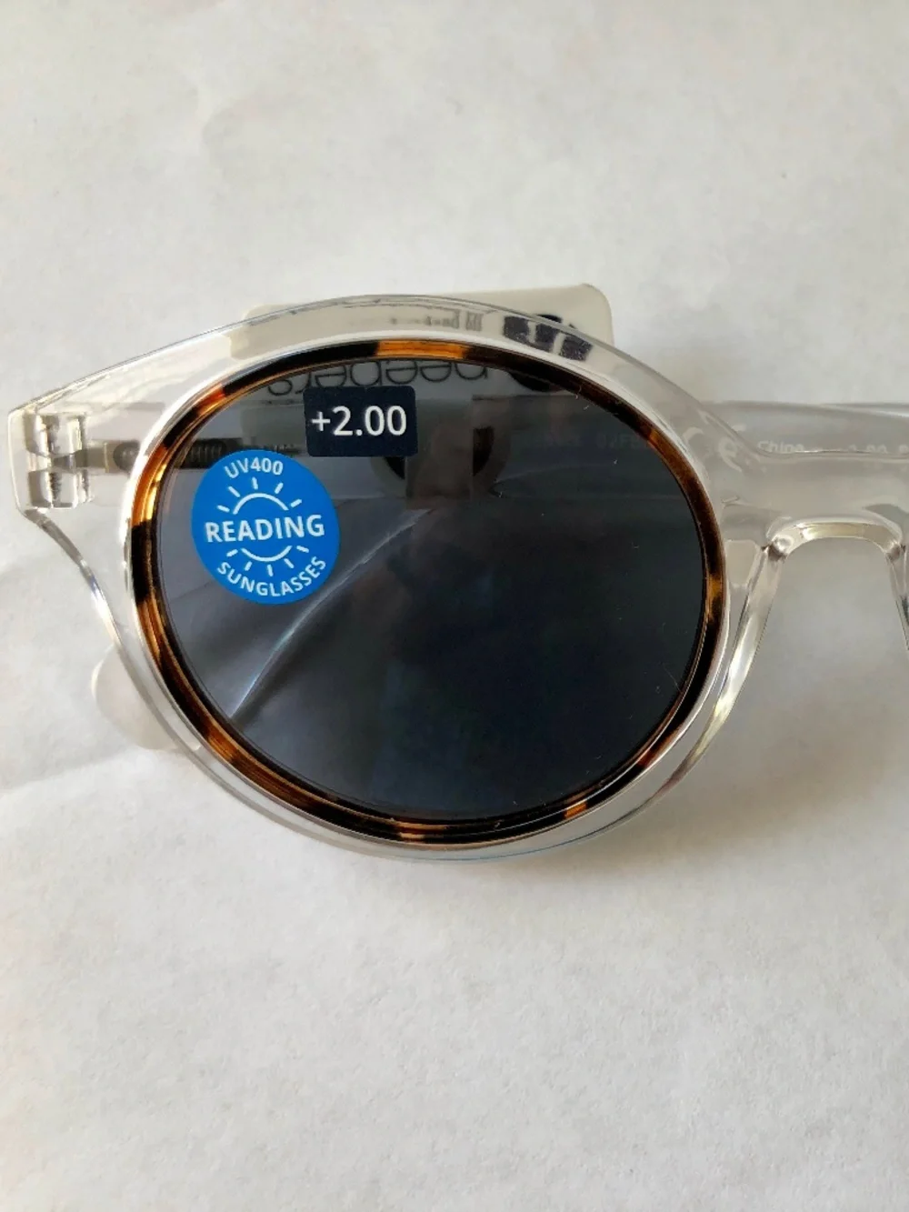 New Peepers Clear & Tortoise Charm Reading Sunglasses +2.00